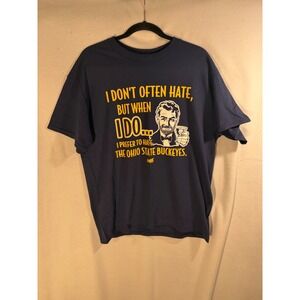 Smack Apparel Michigan Wolverines Ohio State Rivalry Hate T Shirt Navy Large